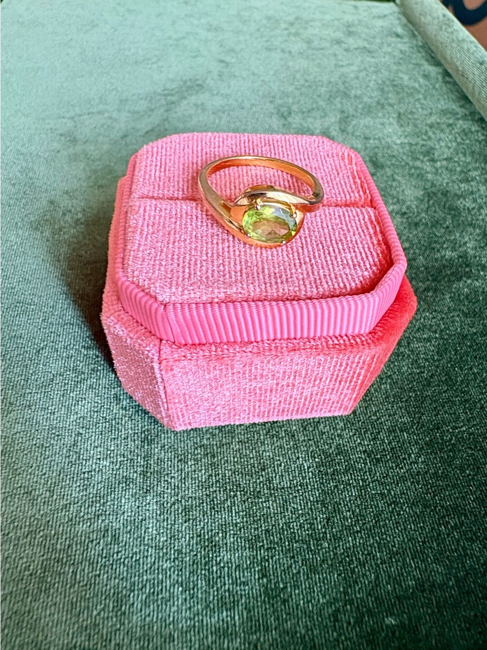 Local Eclectic Peridot Bypass Ring